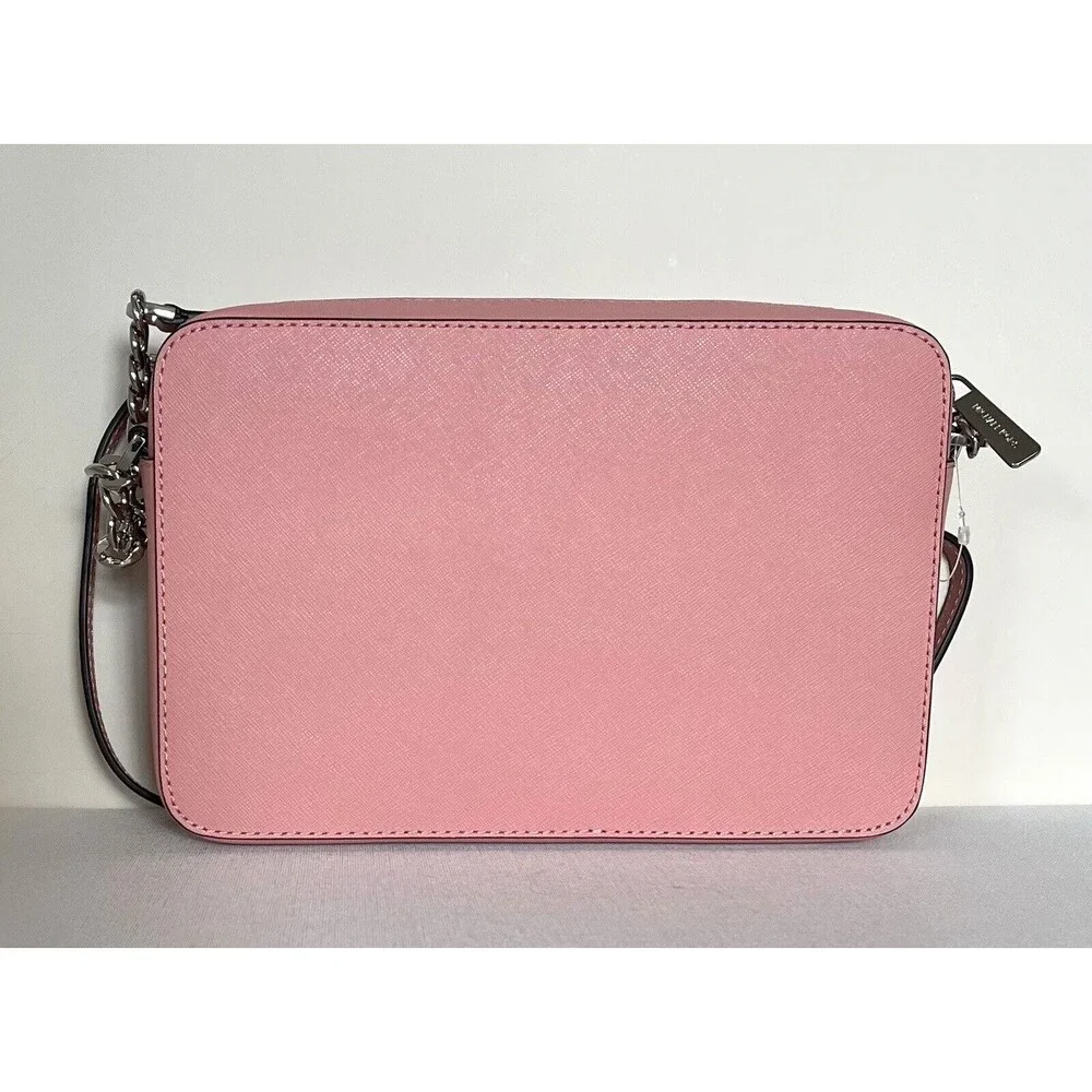 New Michael Kors Jet Set Item Large Zip Chain Crossbody Primrose - Picture 4 of 5